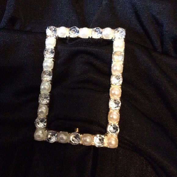 🖤 Black Pearl and Rhinestone Formal Dress 🖤 - Picture 5 of 8